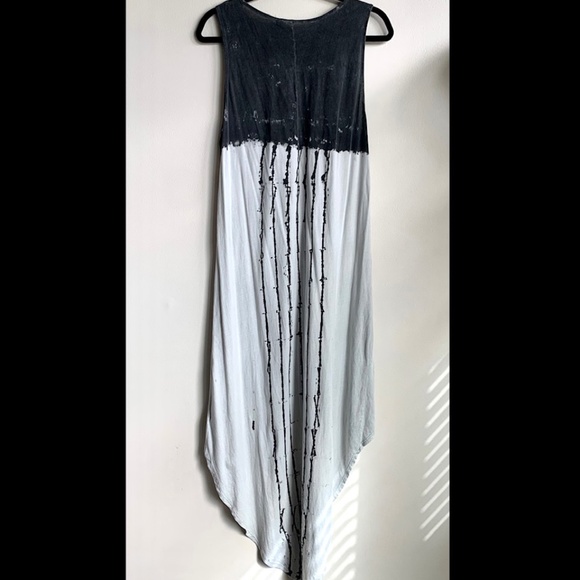 H&M DIVIDED Sleeveless Distressed Painted Design Hi-Lo Dress SIZE US S NWT - Picture 8 of 8